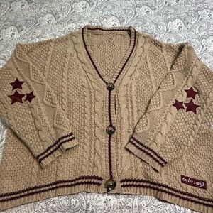 Taylor Swift Beige Holiday Cardigan xl/xxl